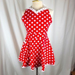 HYZRZ Red and White Polka Dot Rockabilly Apron